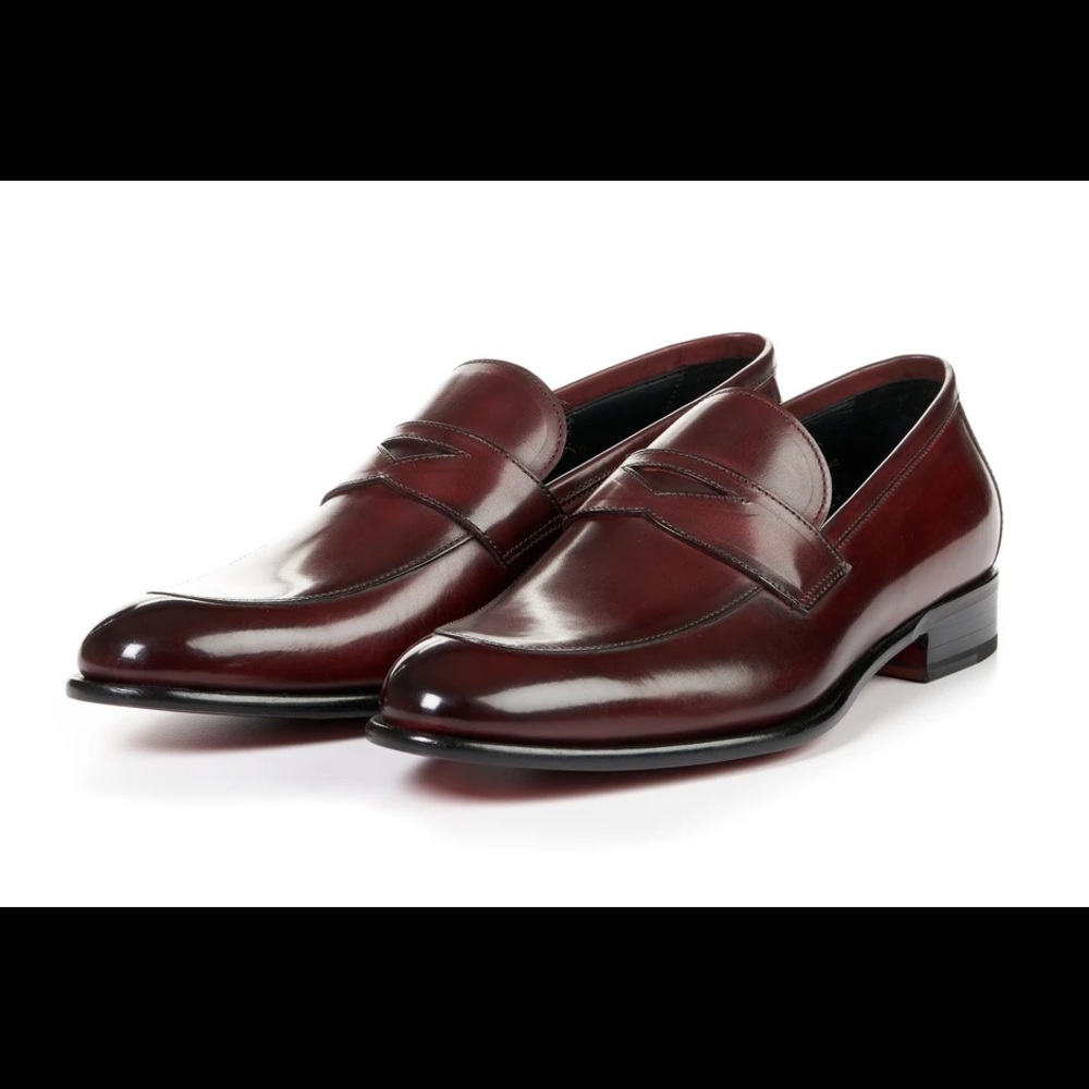 Paul Evans Stewart Penny Loafers (Oxblood)